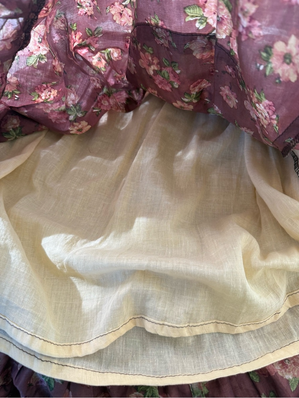 Prairie Floral Cottagecore Dress Size S Lace Trim Rose Print Boho Romantic - Picture 10 of 10